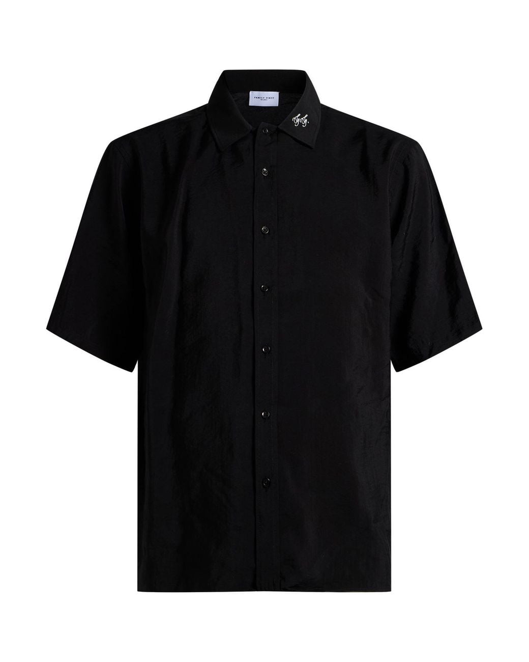FAMILY FIRST Black Shirt Cupro, Polyester for men