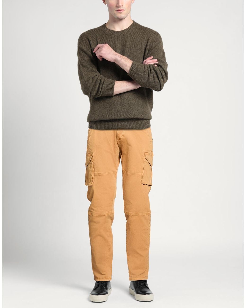 OVER/D Natural Camel Pants Cotton, Elastane for men
