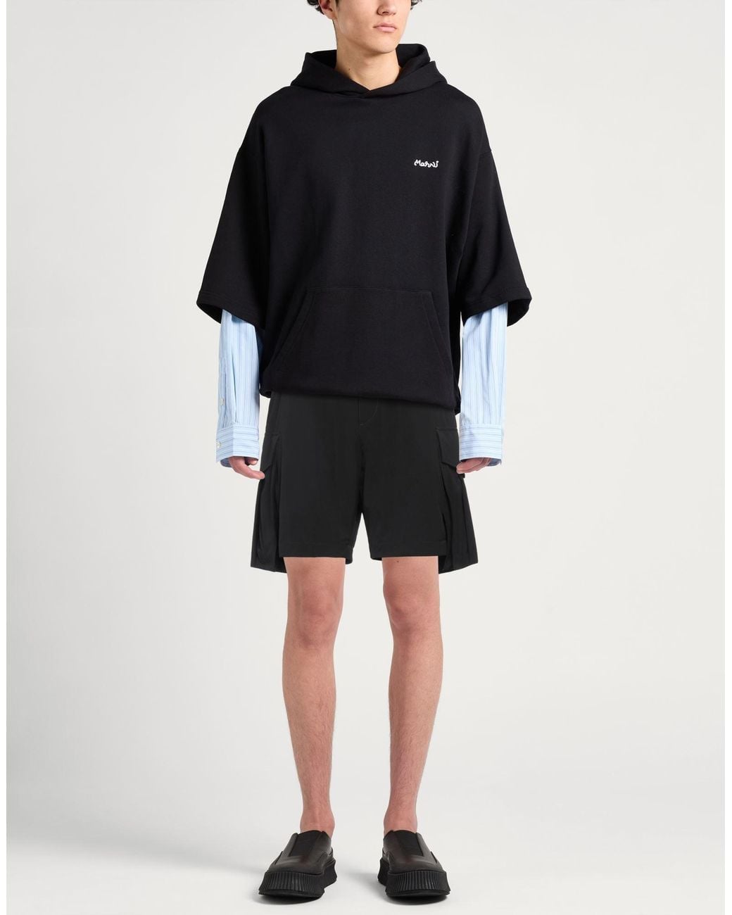 DSquared² Black Shorts & Bermuda Shorts Polyamide, Elastane for men