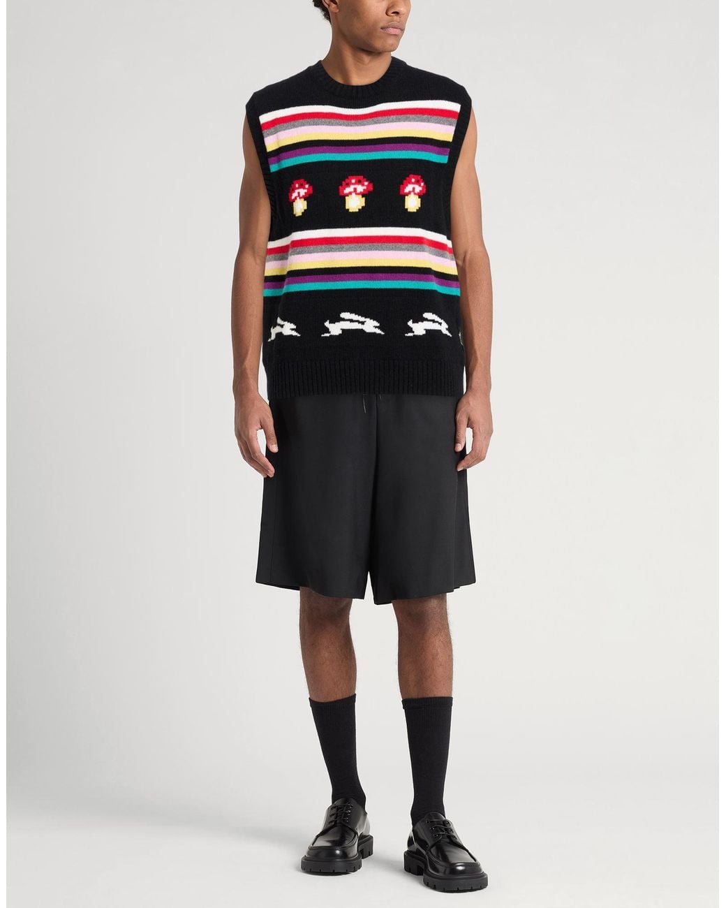 MSGM Black Sweater Wool, Polyamide for men