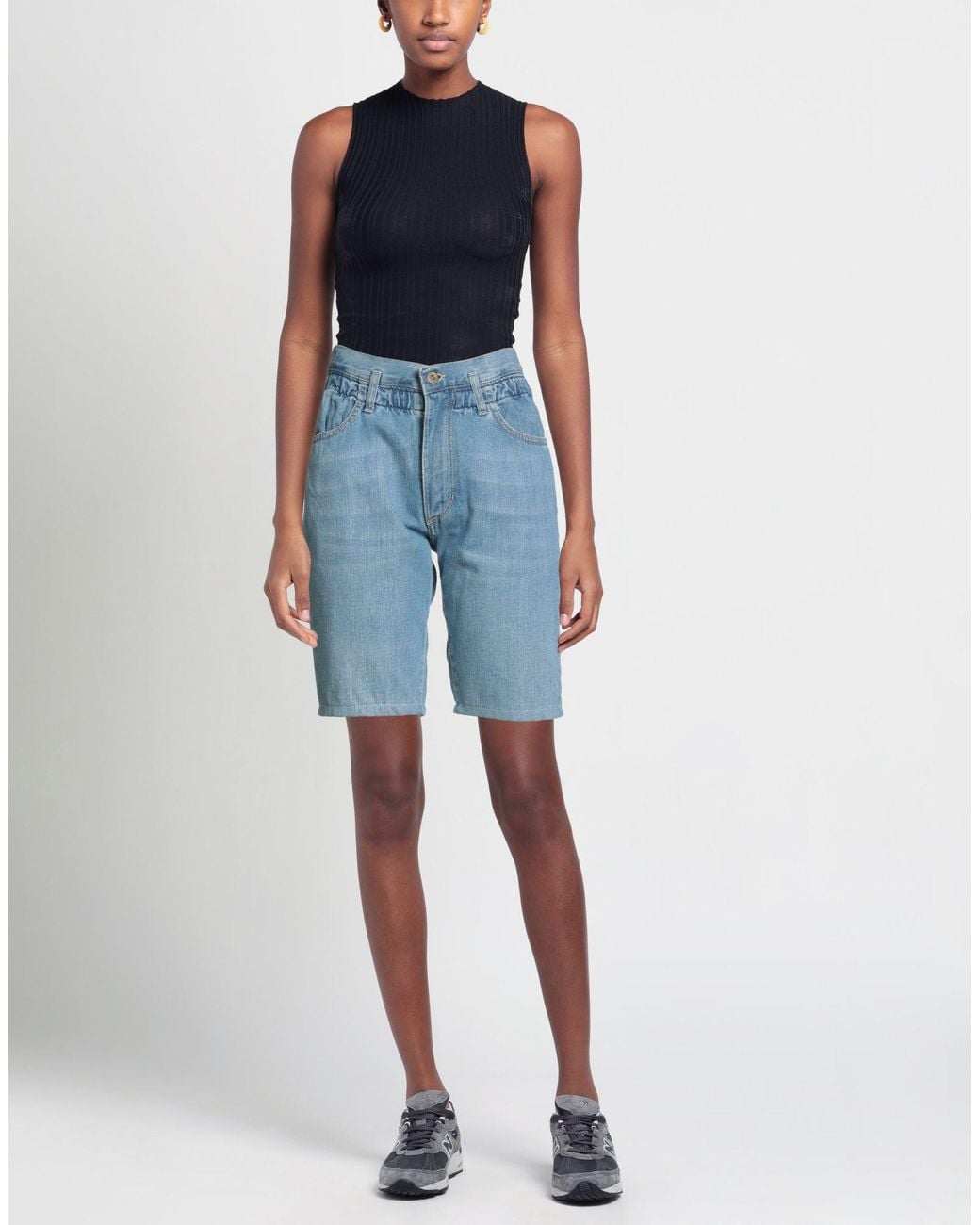 .., merci italia Blue Denim Shorts Cotton