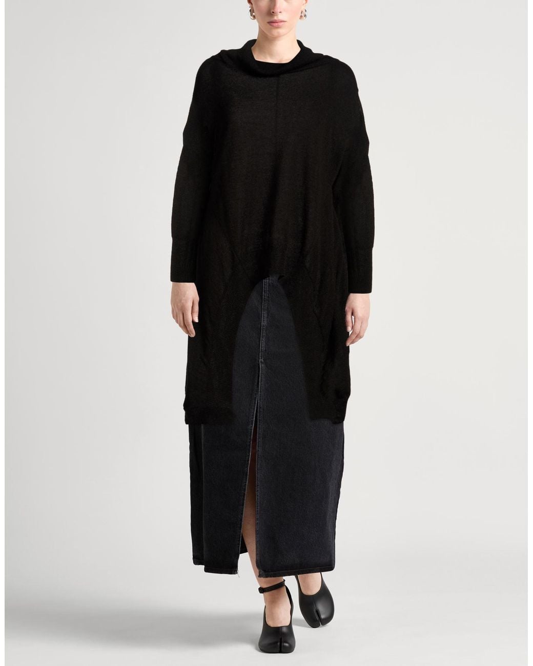 Manila Grace Black Turtleneck Acrylic, Polyamide, Mohair Wool