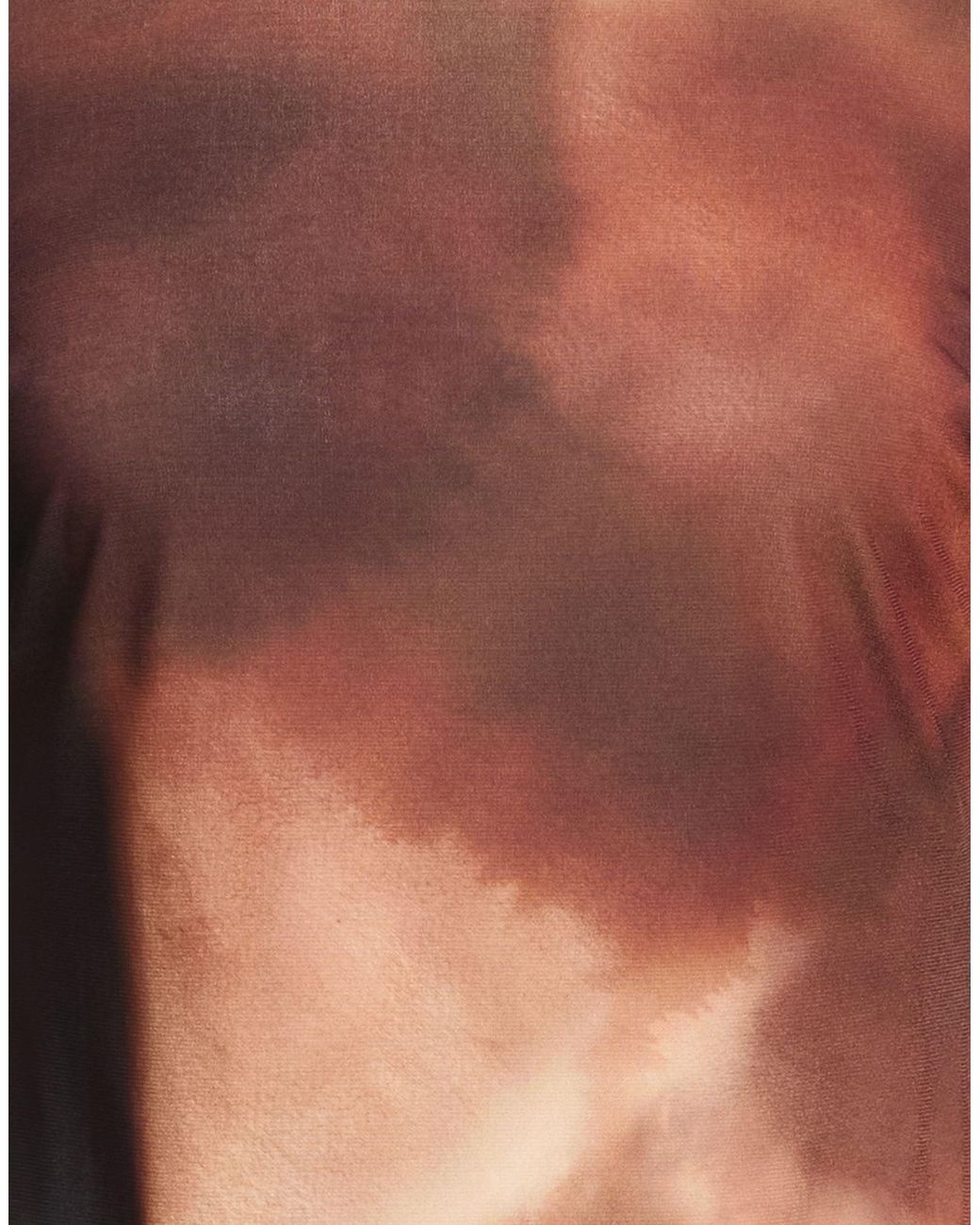 Saks Potts Brown Top Polyester, Elastane