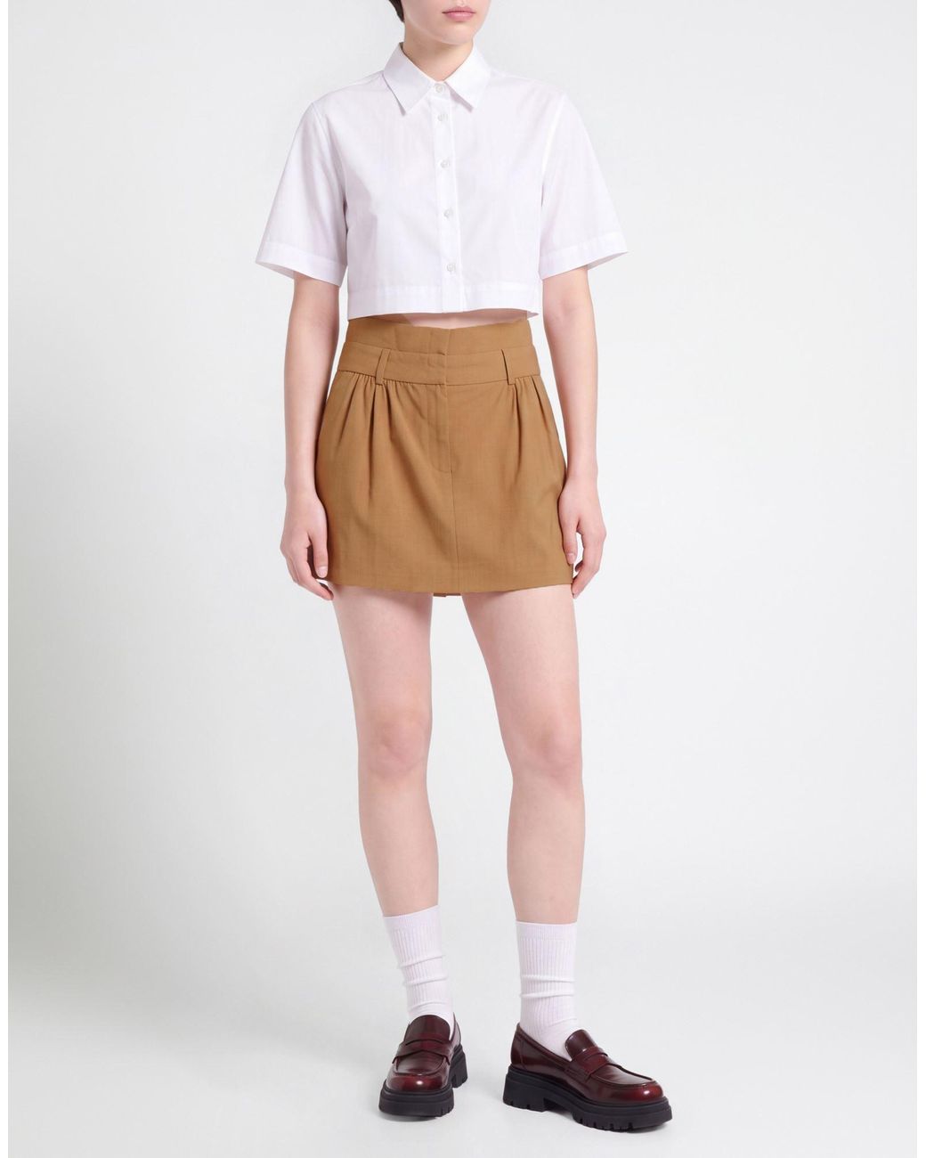 THE GARMENT Natural Mini Skirt