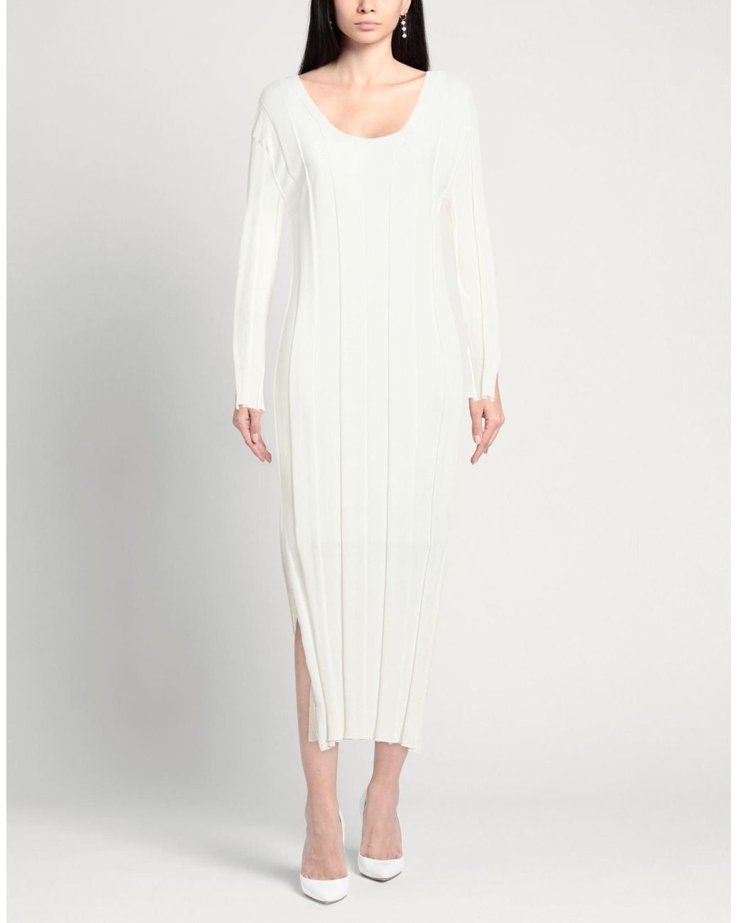 FILIPPO DE LAURENTIIS White Midi Dresses