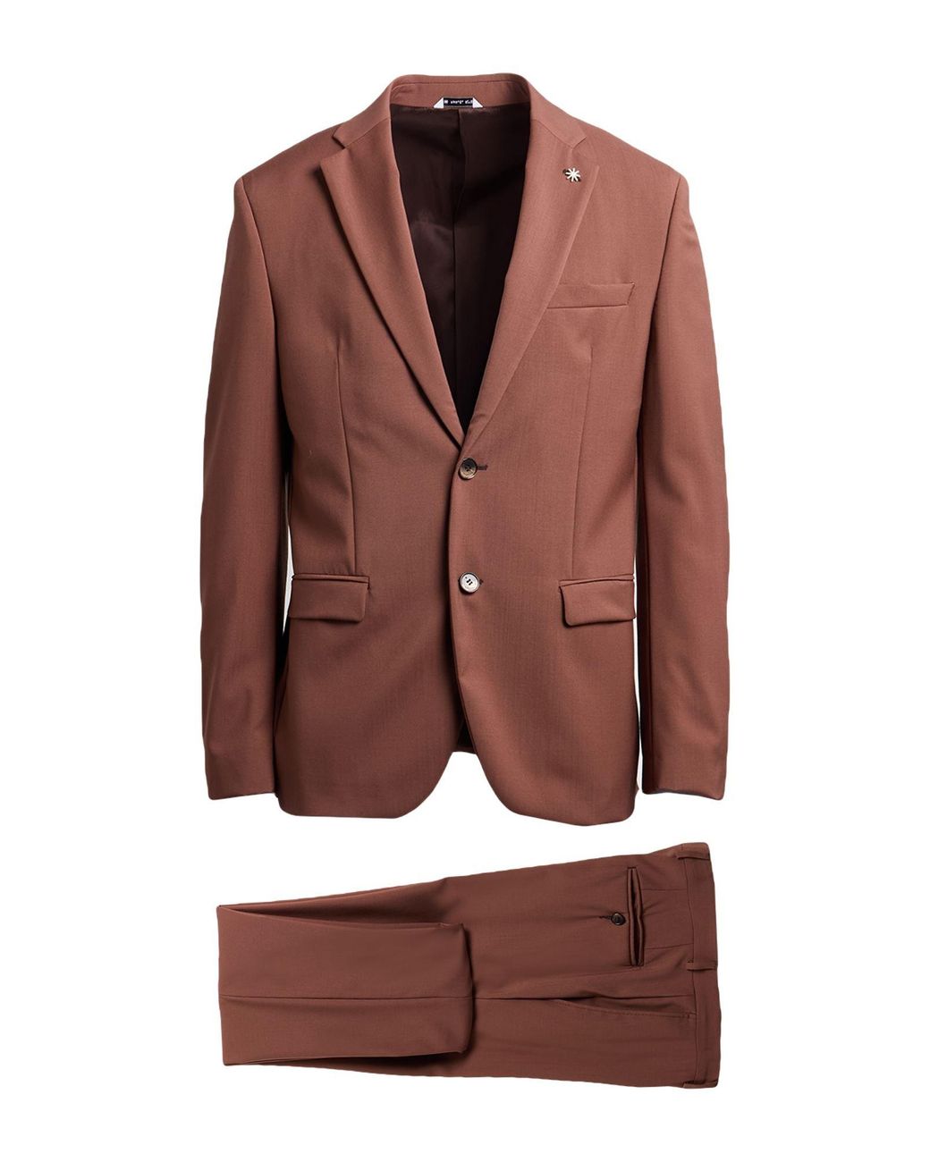 Manuel Ritz Suit Wool, Elastane in Brown for Men | Lyst UK