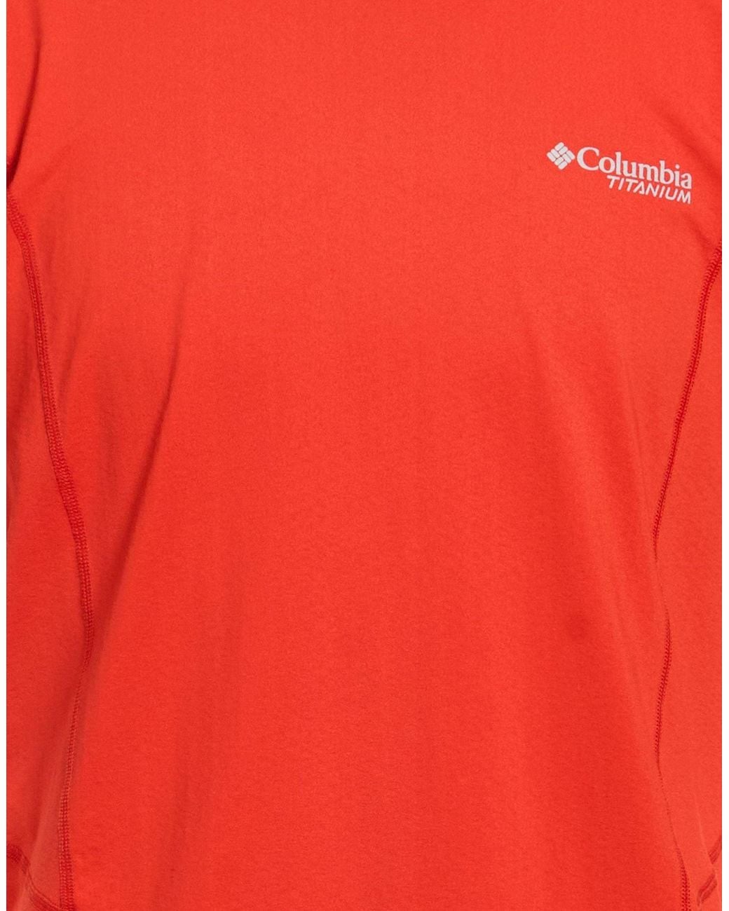 Columbia Red T-Shirt Polyamide, Elastane for men