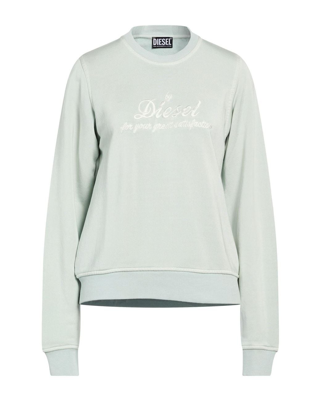 DIESEL Blue Solid-Color Crewneck Sweatshirt