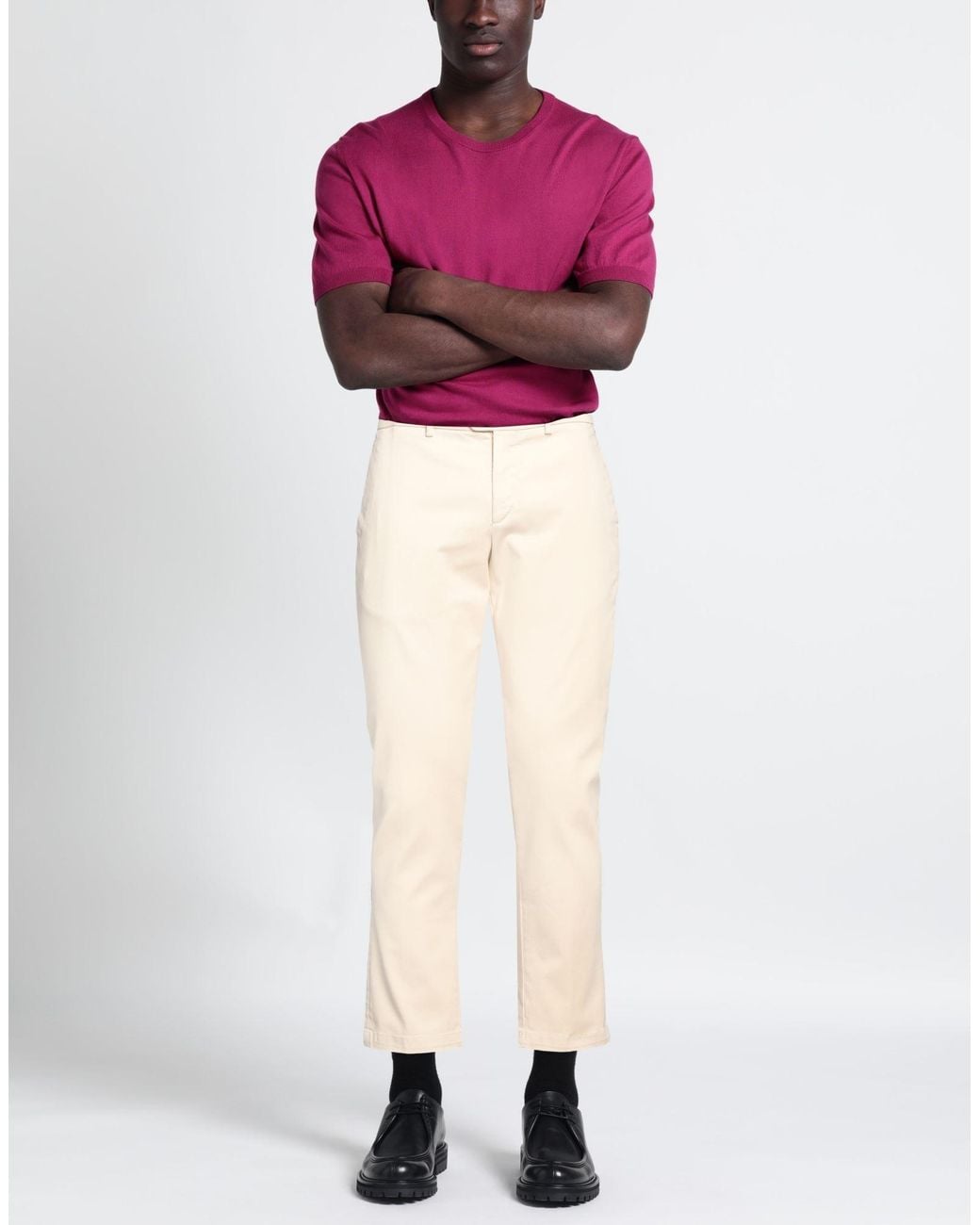 BE ABLE Brown Pants Cotton, Elastane for men