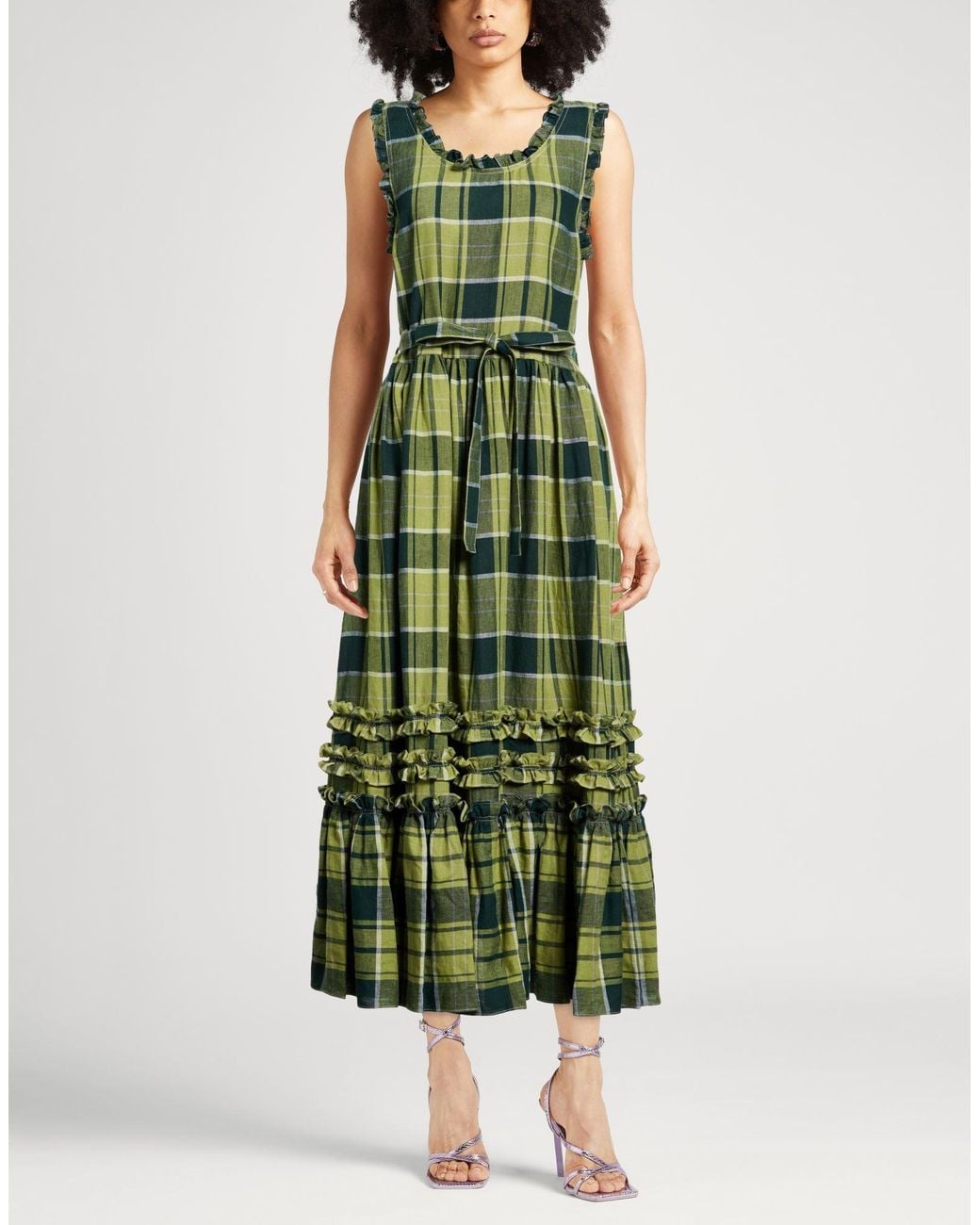 KENZO Green Maxi Dress Linen