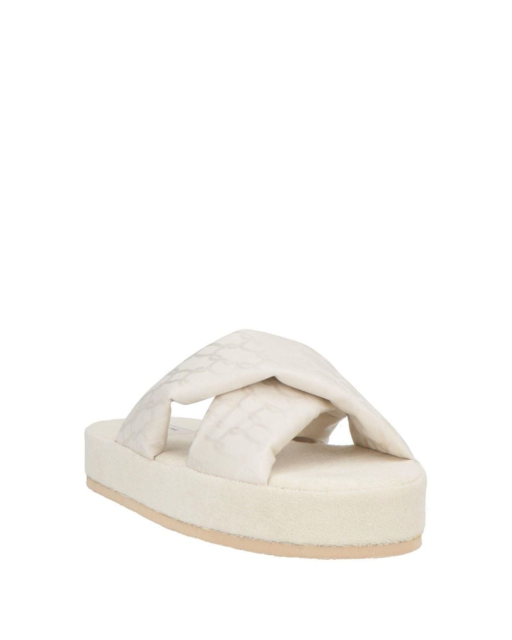 Agnona White Sandals Textile Fibers