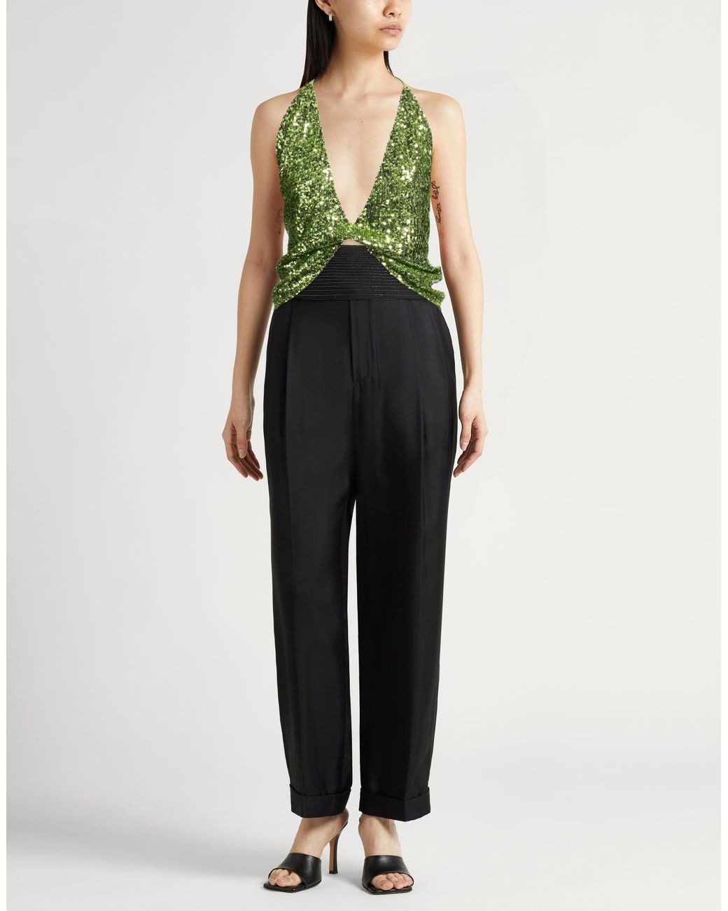 In the mood for love Green Top Polyester, Elastane