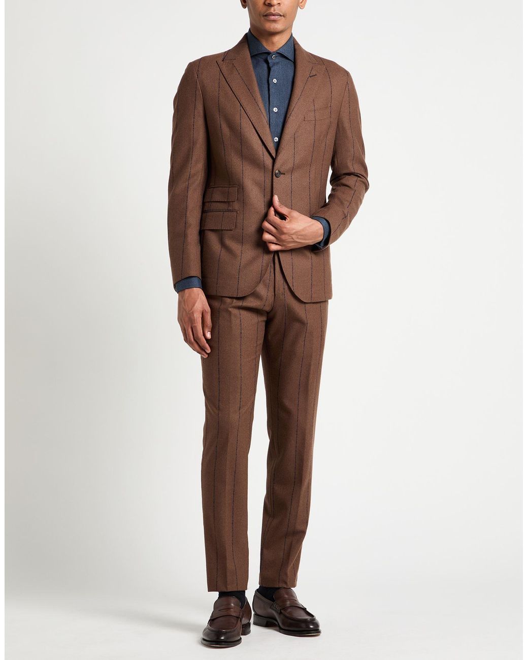Eleventy Brown Suit Wool for men