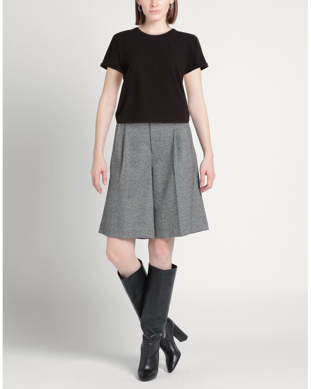 19.70 Nineteen Seventy Black T-Shirt Cotton, Elastane