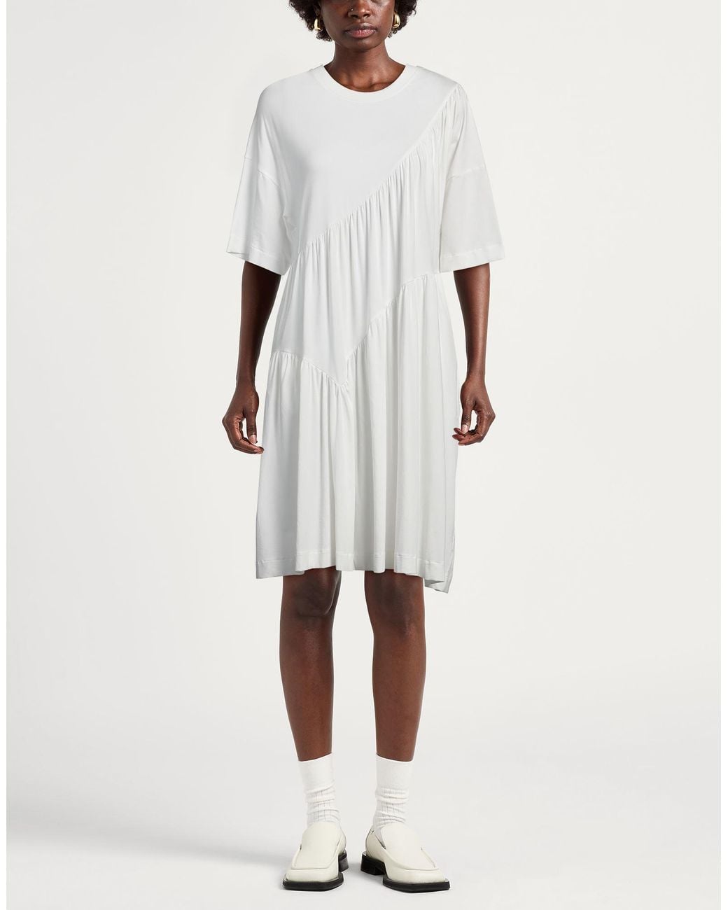 Alpha Studio White Midi Dress