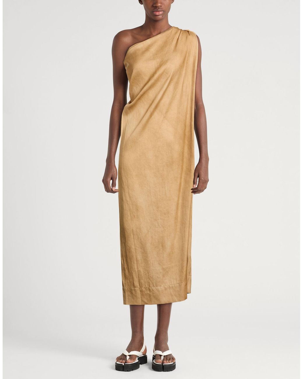 Uma Wang Natural Midi Dress Cotton, Silk