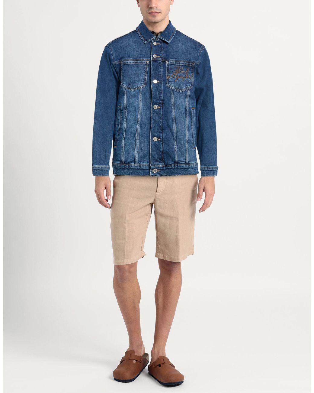 Karl Lagerfeld Blue Denim Outerwear for men