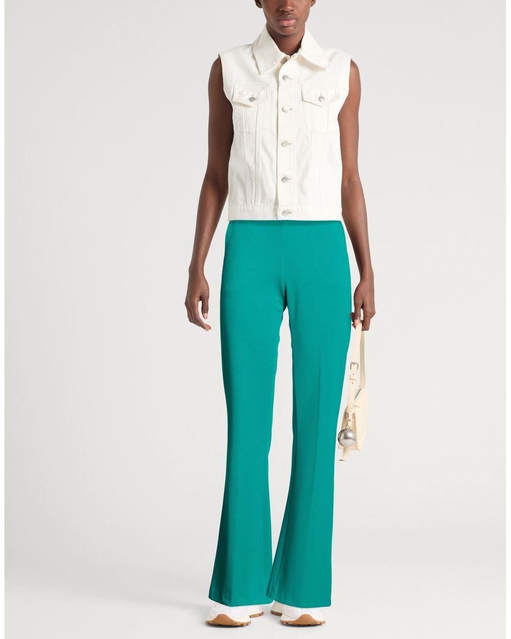Haveone Blue Pants Polyester, Elastane