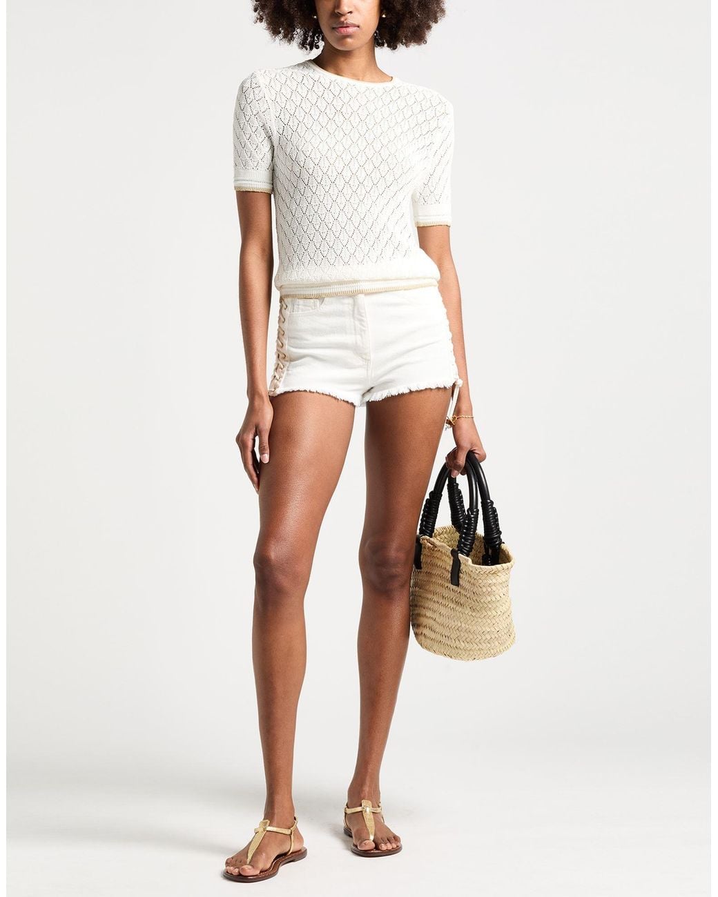 Moorer White Sweater Cotton, Viscose
