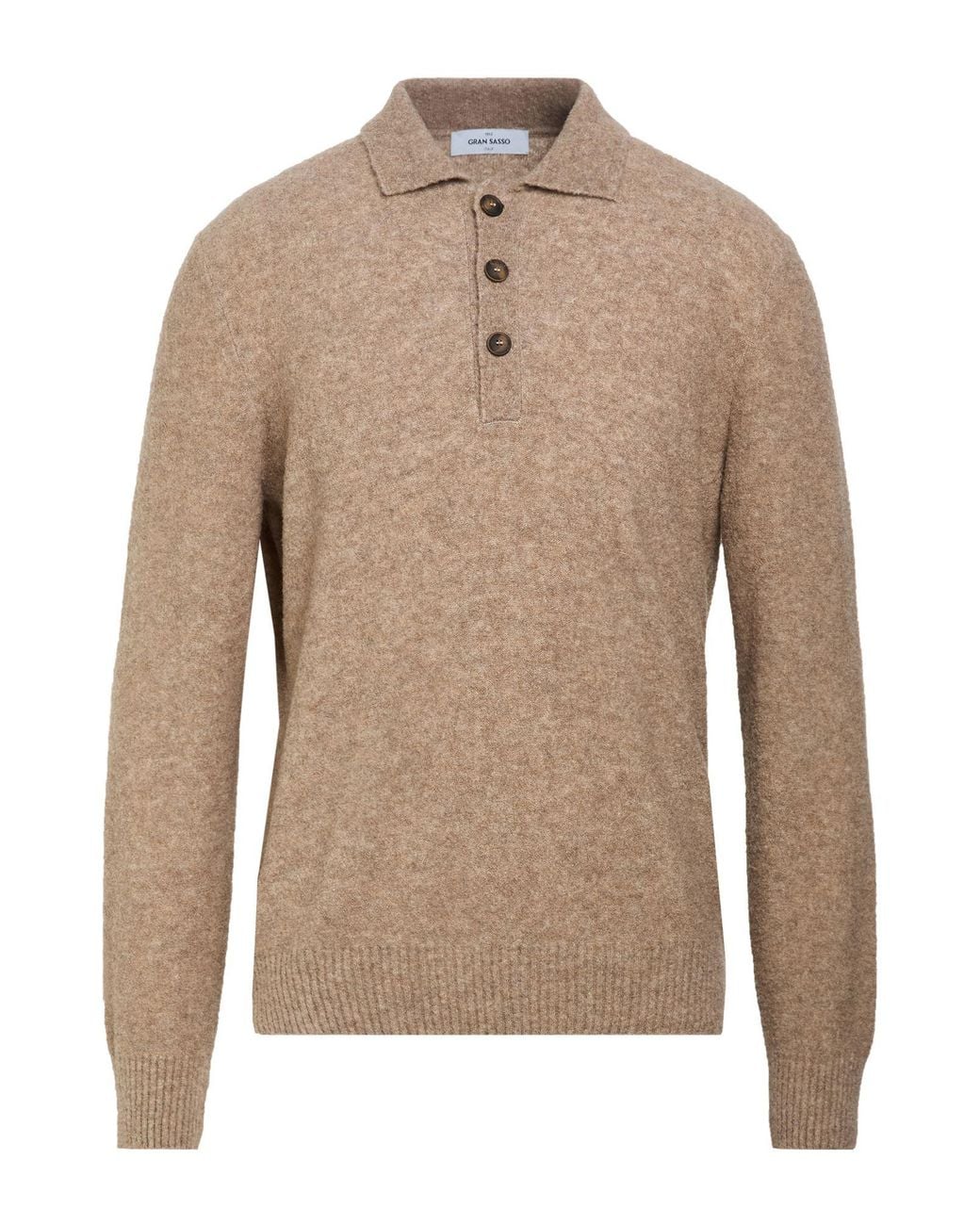 Gran Sasso Natural Sweater Virgin Wool, Polyamide for men