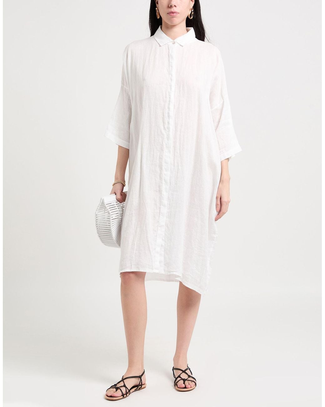 Crossley White Midi-Kleid
