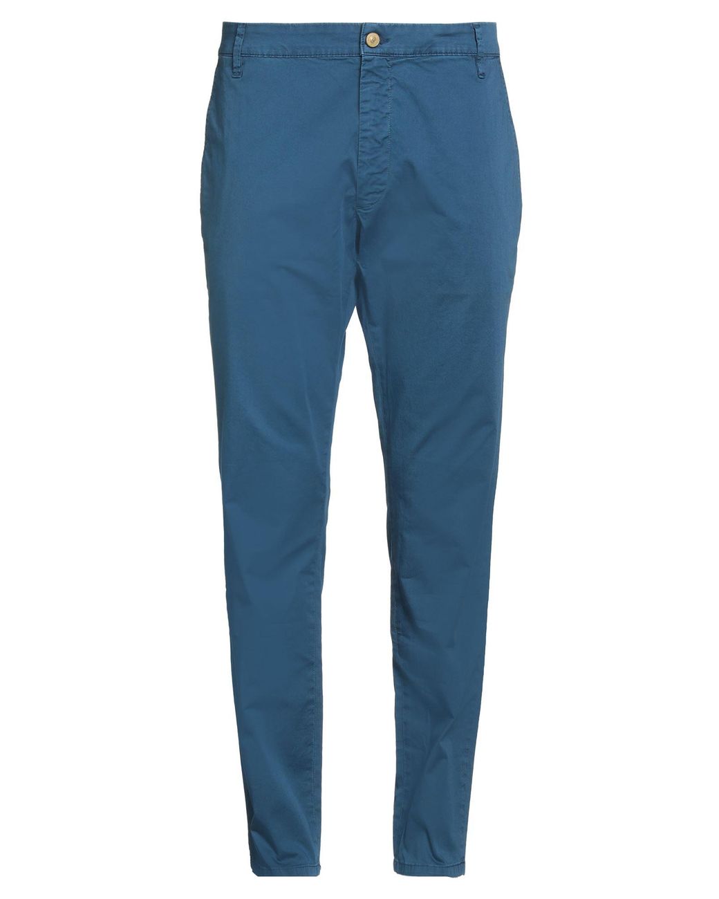 Jeckerson Blue Pants Cotton, Elastane for men