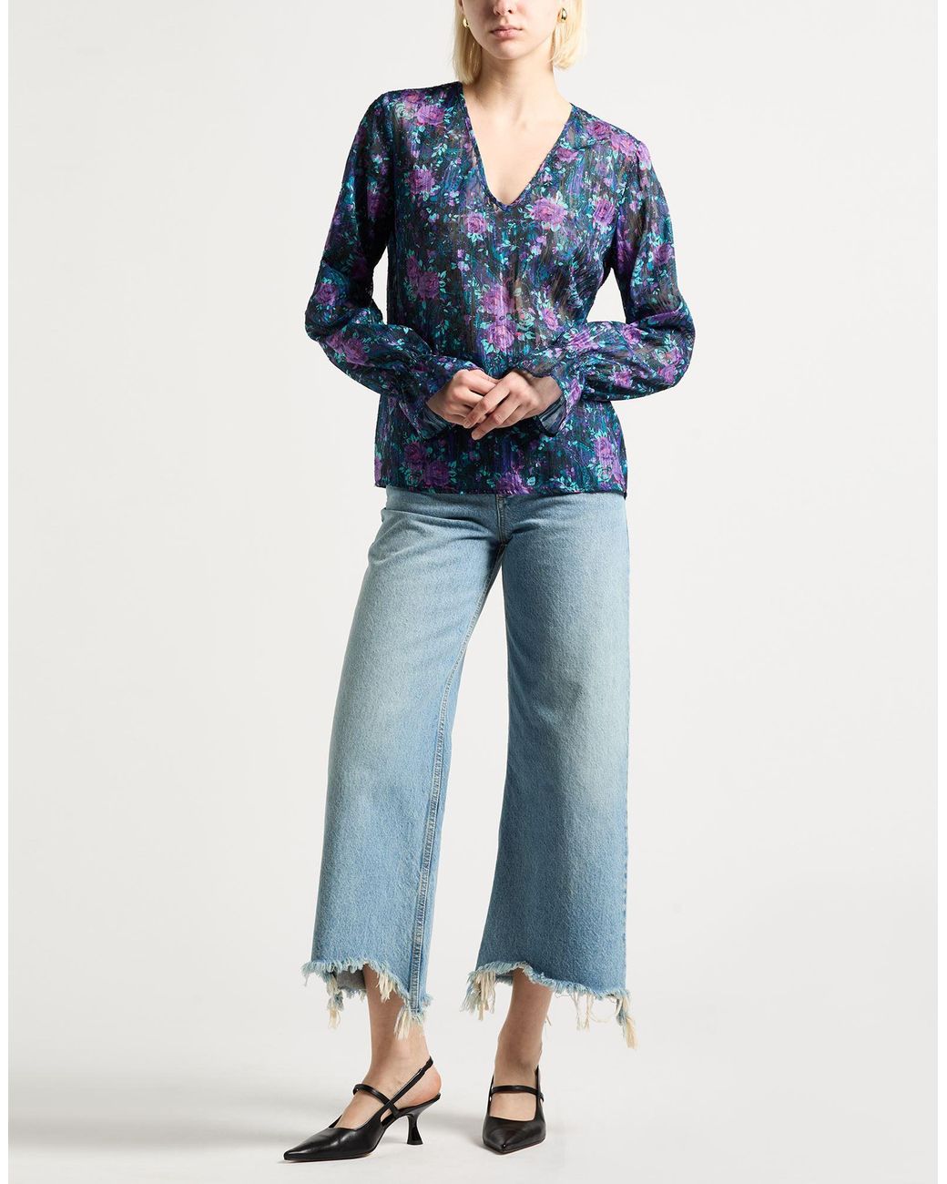 Liu Jo Blue Top Polyester, Elastane