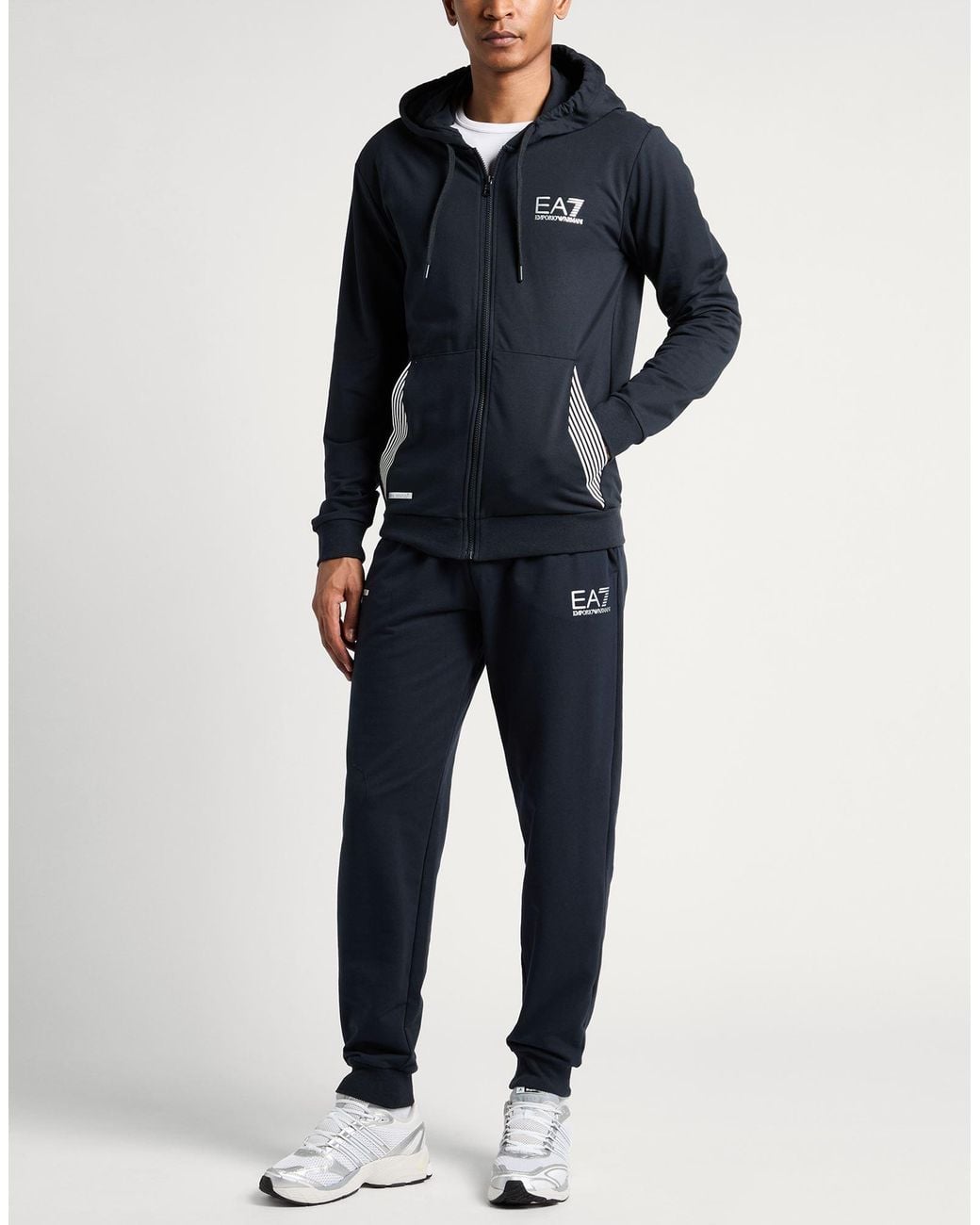 EA7 Blue Tracksuit Cotton, Polyester, Elastane for men