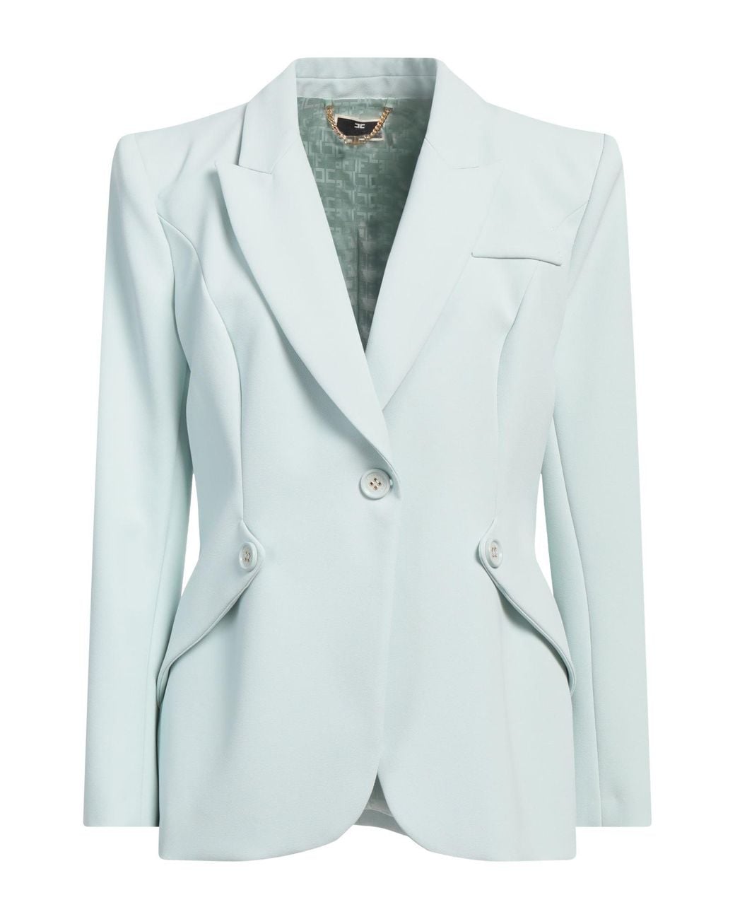 Elisabetta Franchi Blue Blazer Polyester, Elastane