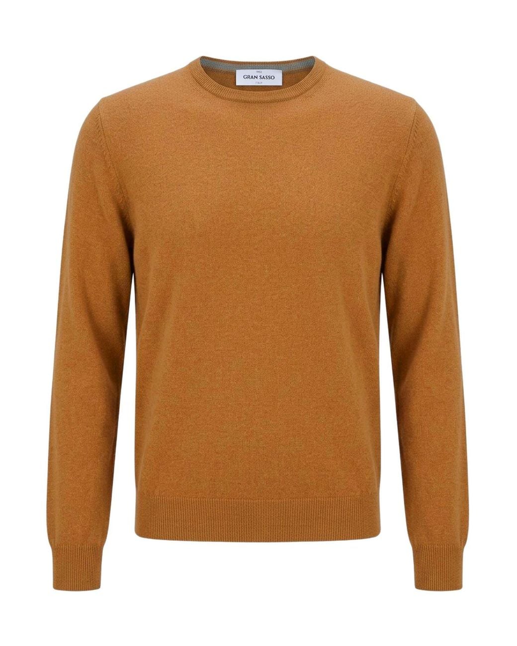 Gran Sasso Brown Camel Sweater Virgin Wool, Cashmere, Viscose for men