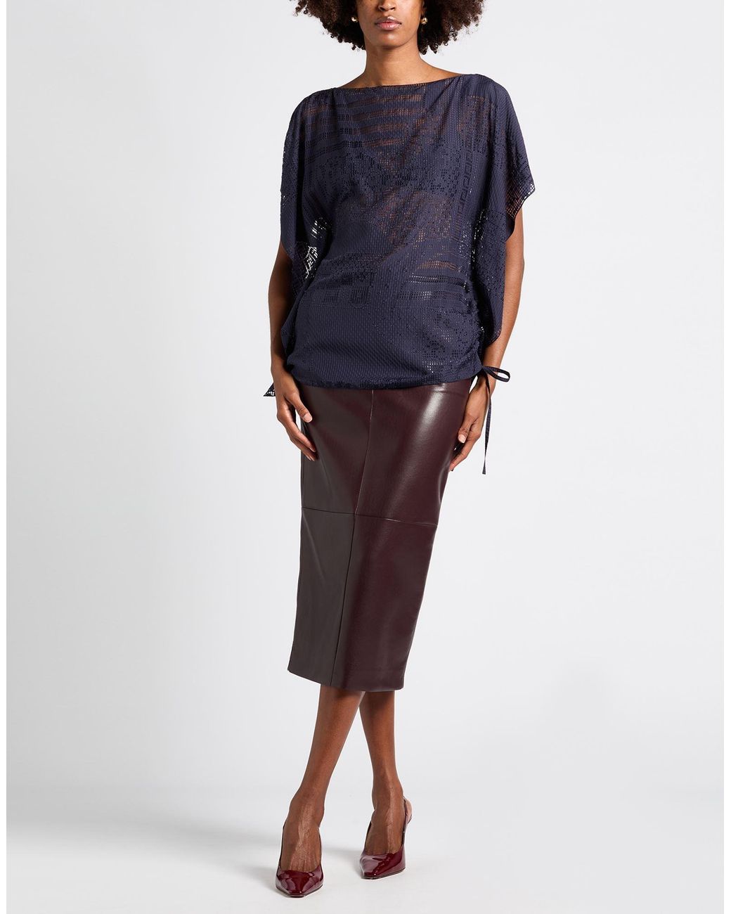Fendi Blue Top Viscose, Silk