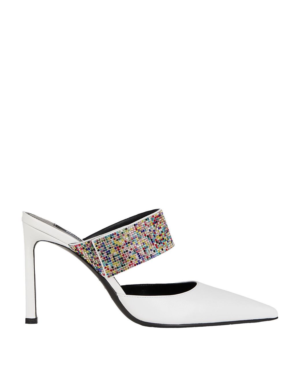 Sergio Rossi White Mules & Clogs Leather