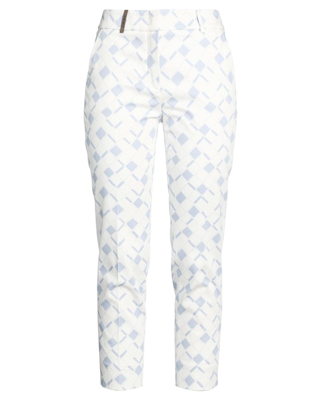 Peserico White Pants Cotton, Elastane
