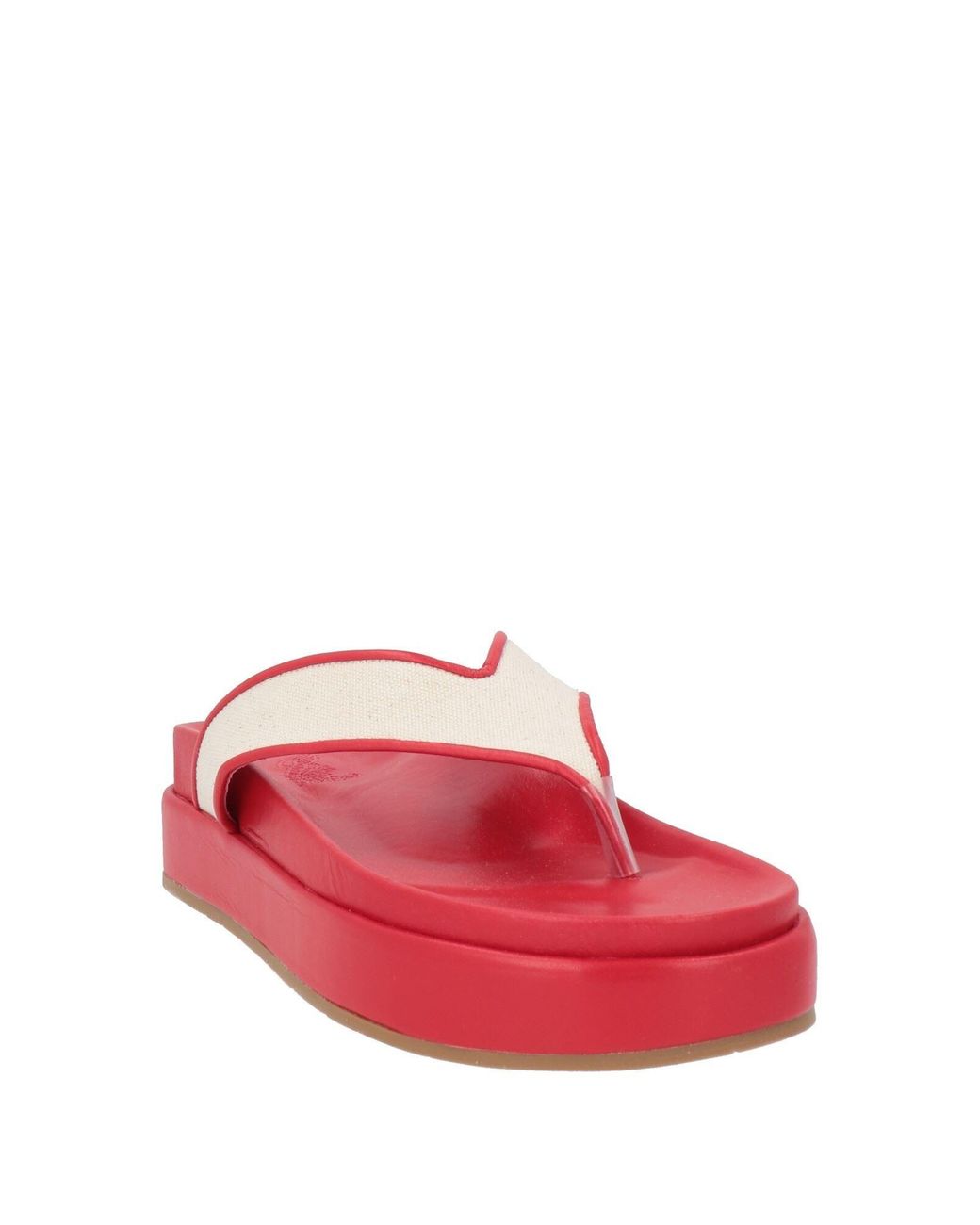 Ancient Greek Sandals Red Thong Sandal