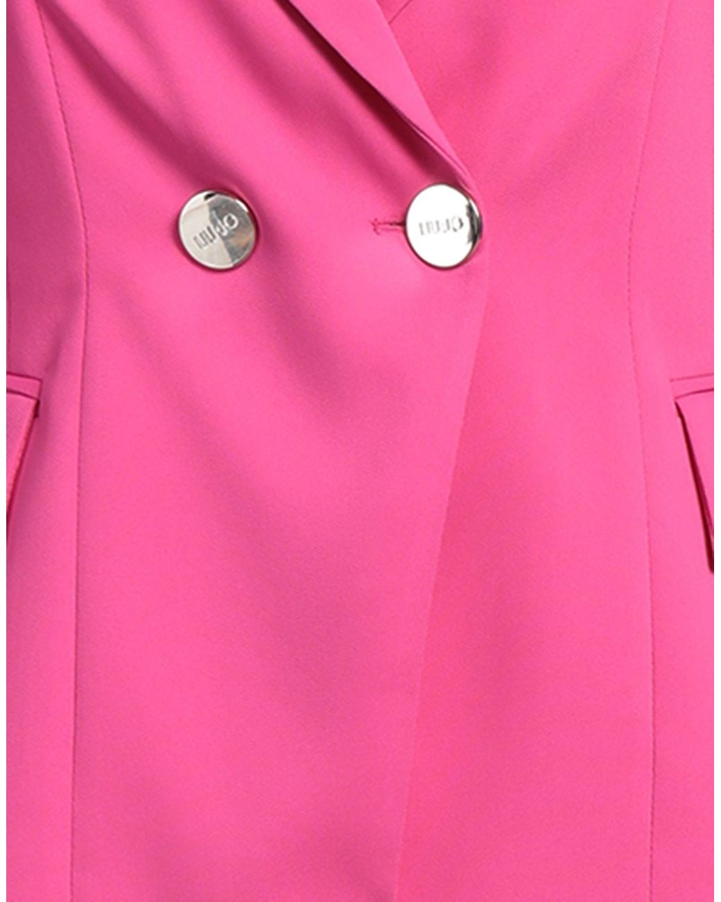Liu Jo Pink Fuchsia Blazer Viscose, Polyester, Elastane