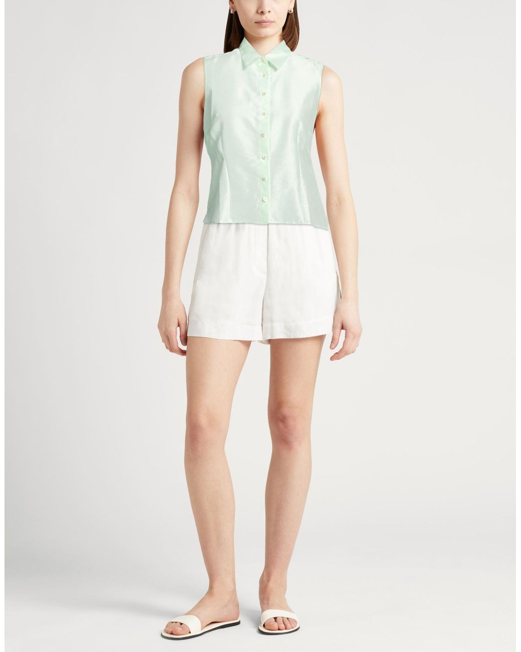 Really Wild Clothing Green Shirt Cotton, Silk