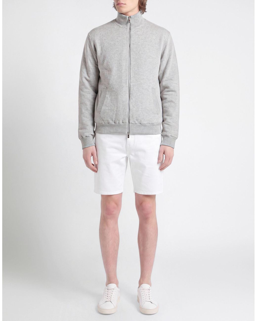 Fedeli Gray Light Jacket Wool, Cashmere for men