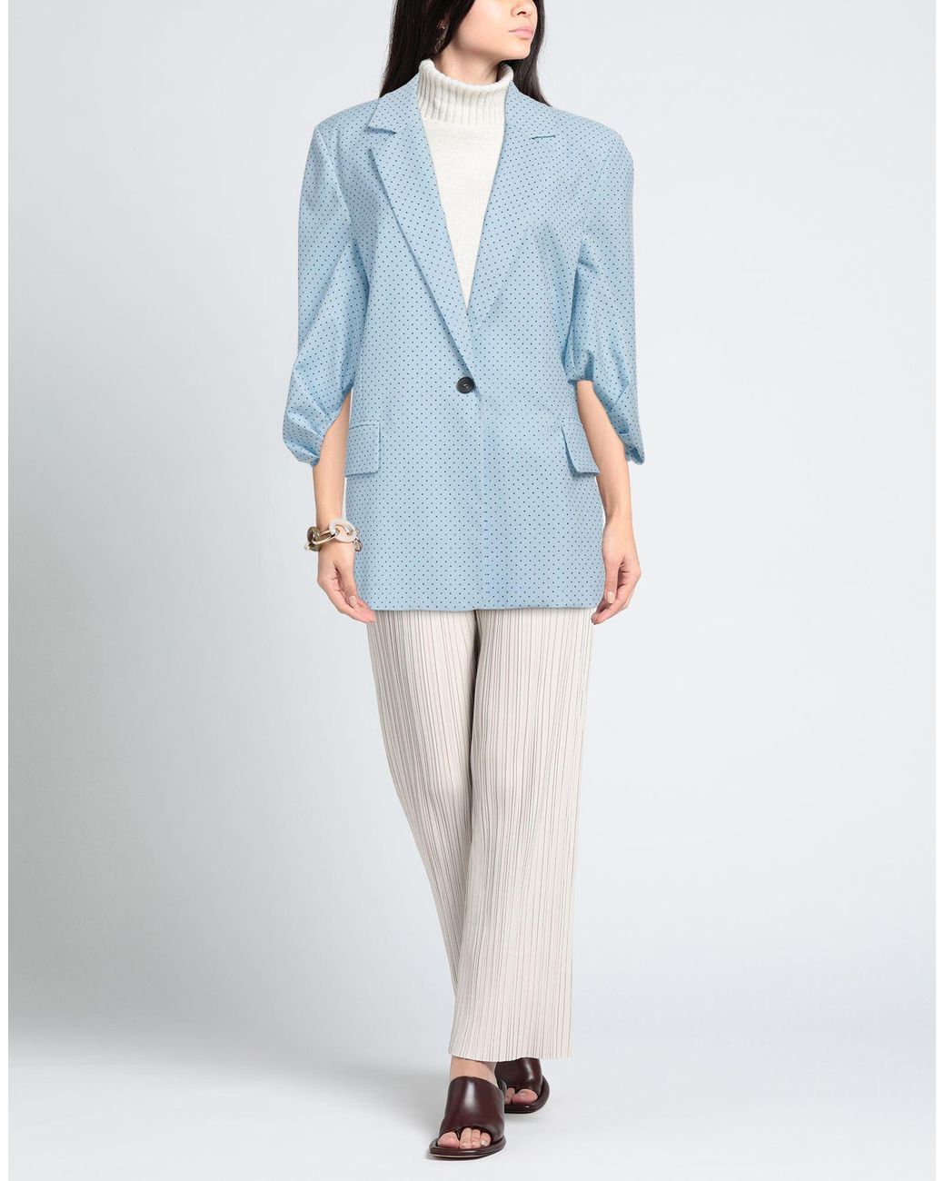 ViCOLO Blue Blazer Polyester, Viscose, Elastane