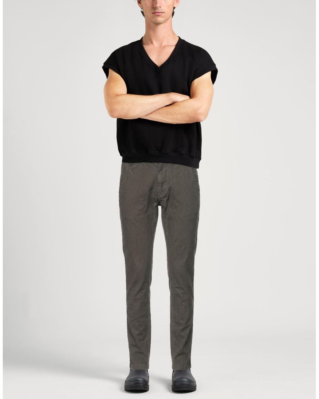 G-Star Gray Pants Cotton, Organic Cotton, Elastane for men