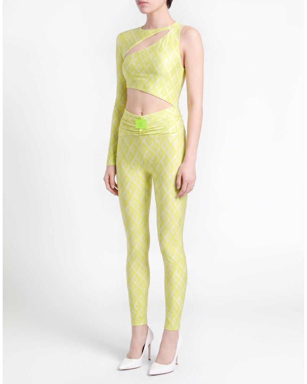 Elisabetta Franchi Yellow Jumpsuit Polyamide, Elastane