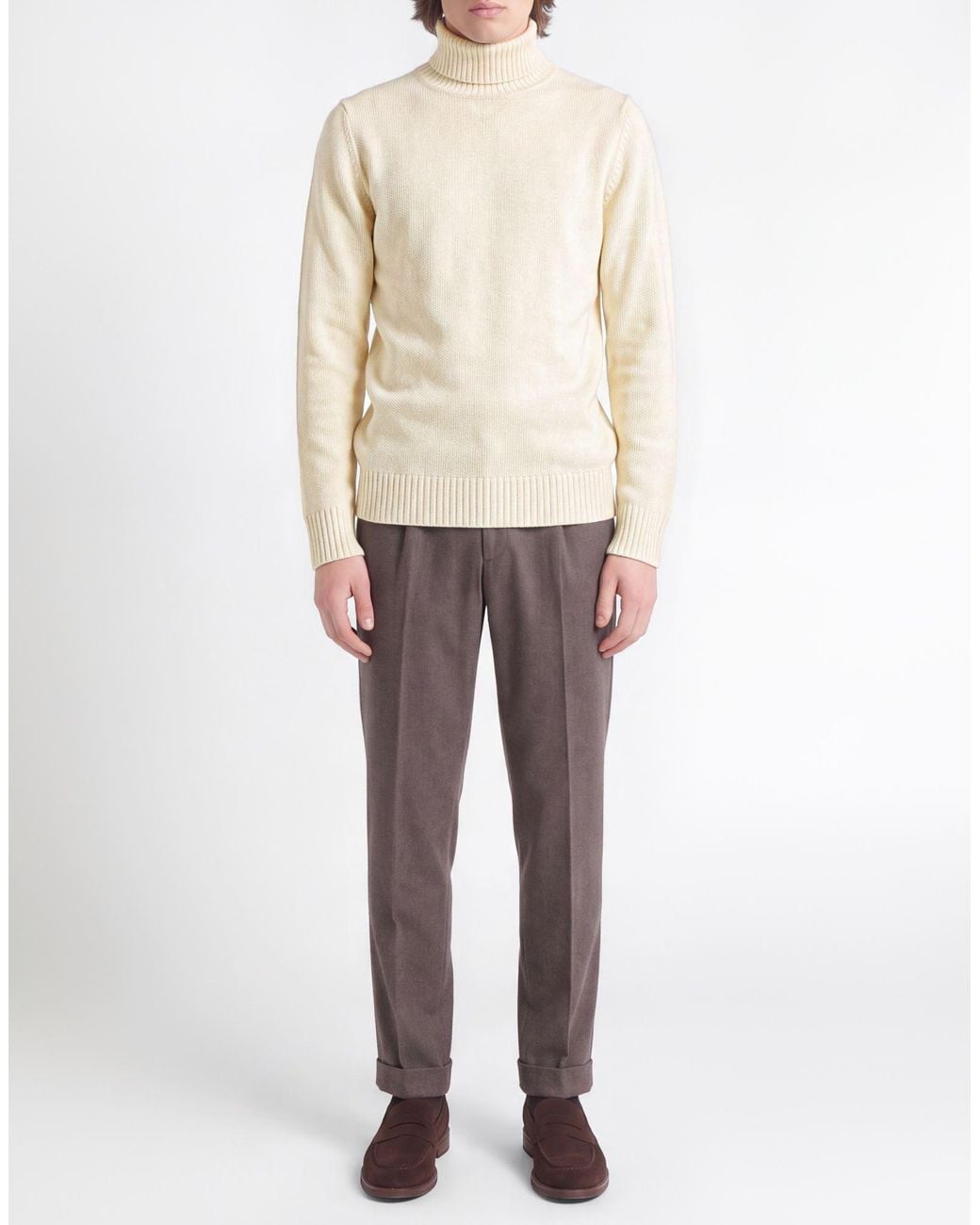 Retois White Turtleneck Merino Wool for men