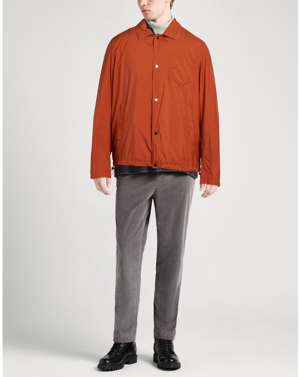 Herno Orange Jacket Polyester, Polyamide, Polyurethane for men