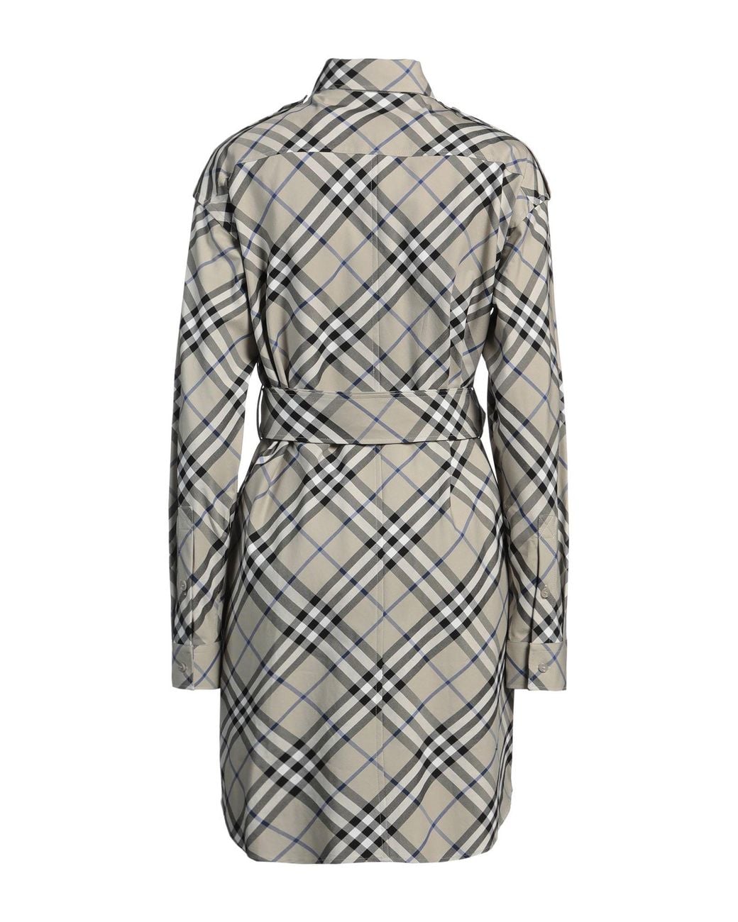 Burberry Gray Mini Dress Cotton