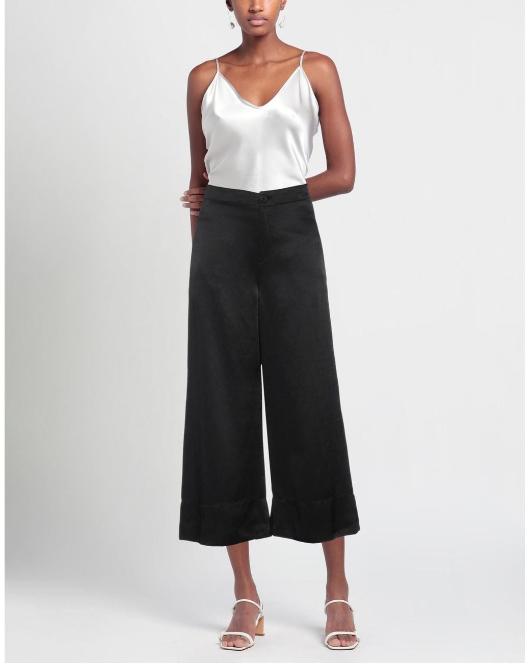 European Culture Blue Cropped Pants