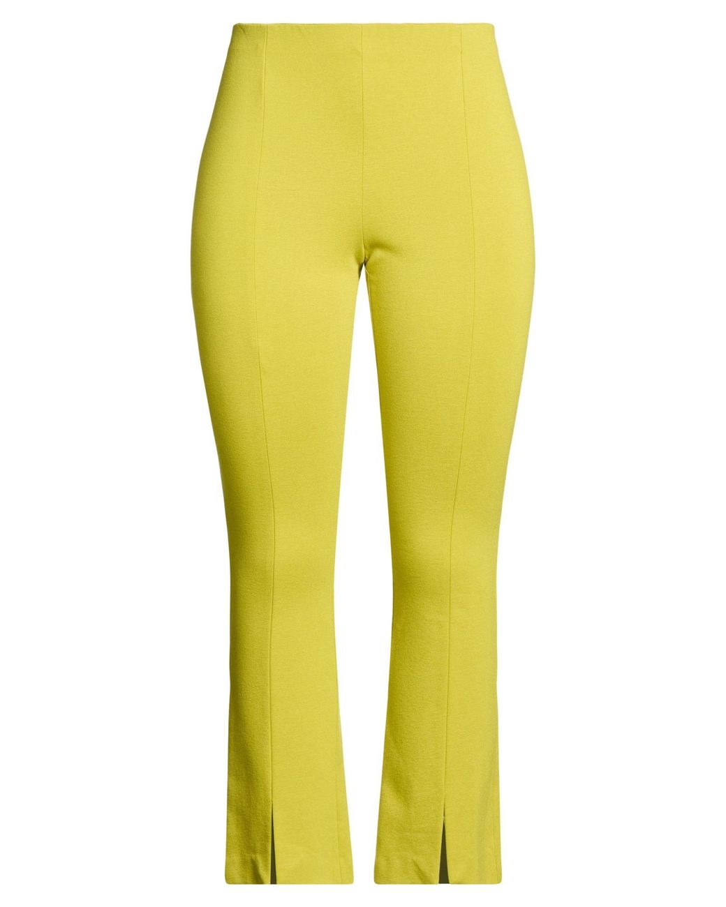 Liviana Conti Yellow Light Pants Viscose, Polyamide, Elastane