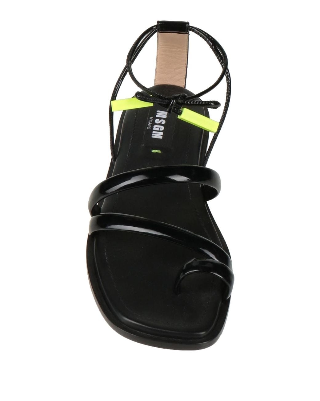 MSGM Black Thong Sandal