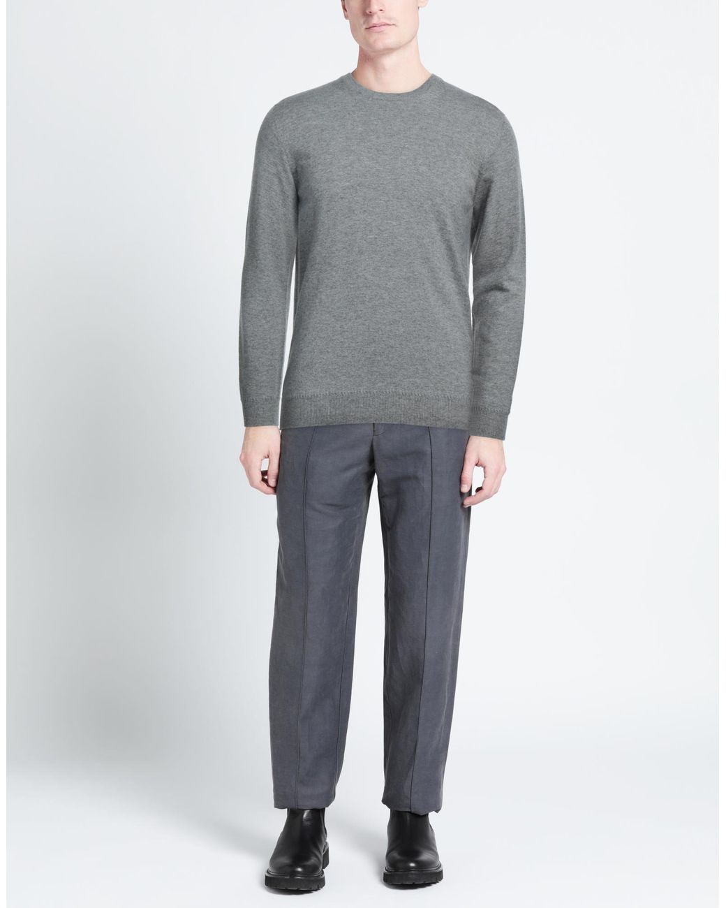 Alpha Studio Gray Sweater for men