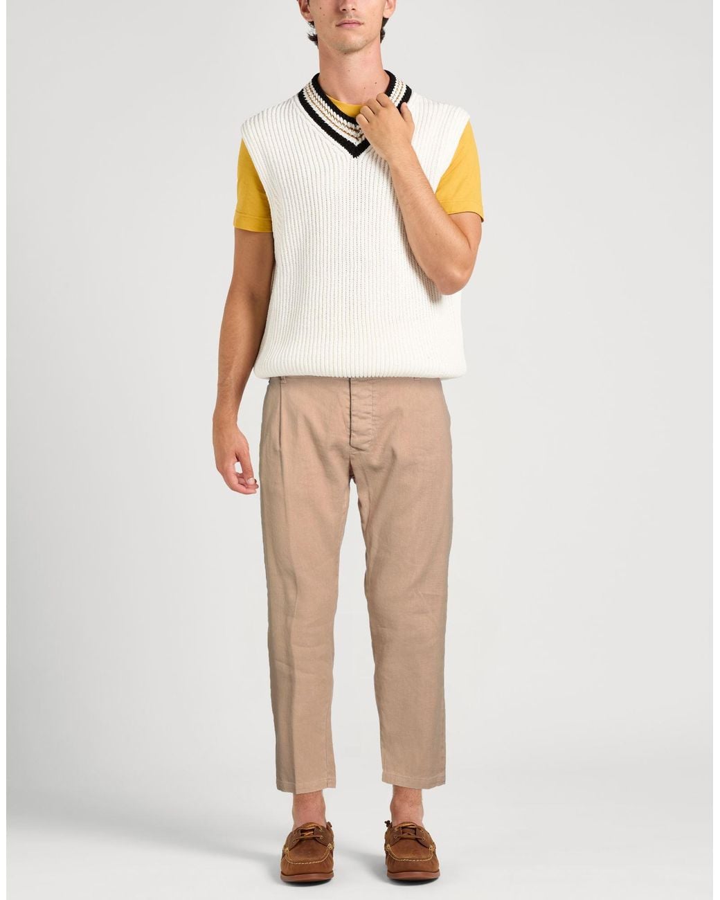 Messagerie Natural Sand Pants Hemp, Cotton, Elastane for men