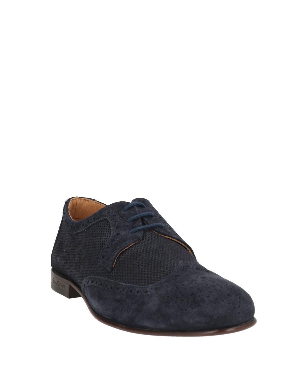 Baldinini Blue Lace-Up Shoes Leather for men