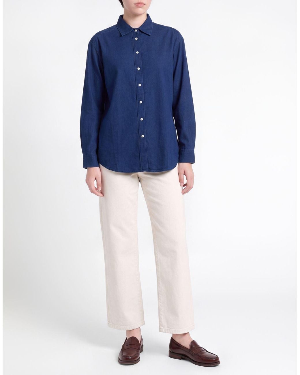 Hartford Blue Shirt Cotton